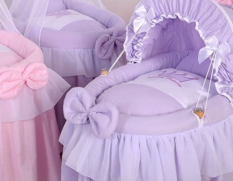 Wózek Dla Lalek - Kosz Mojżesza Dla Lalek Z Budką - Fioletowy