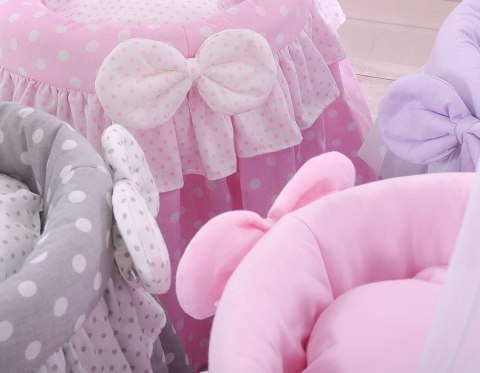 Wózek Dla Lalek - Kosz Mojżesza Dla Lalek Z Budką - Szary