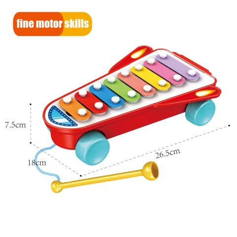 WOOPIE BABY Cymbałki Rakieta Kosmiczna Czerwona 18m+