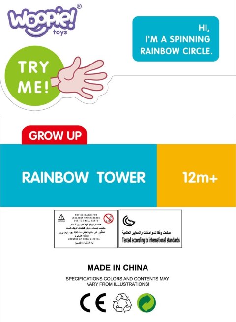 WOOPIE BABY Edukacyjna Piramidka Zakręcona Wieża