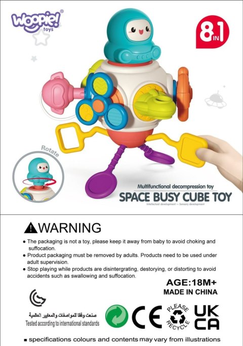 WOOPIE BABY Kostka Sześciościan Montessori Sensoryczna 8w1