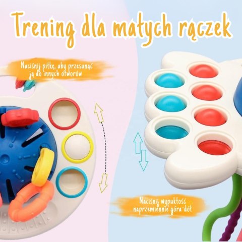 WOOPIE BABY Zabawka Sensoryczna Montessori Gryzak Wielofunkcyjny 0+