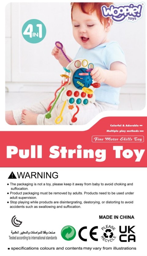 WOOPIE BABY Zabawka Sensoryczna Montessori Gryzak Wielofunkcyjny 0+