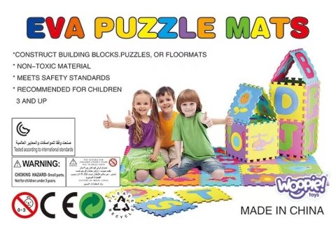WOOPIE Baby Mata Piankowa Kolorowa Puzzle Kojec