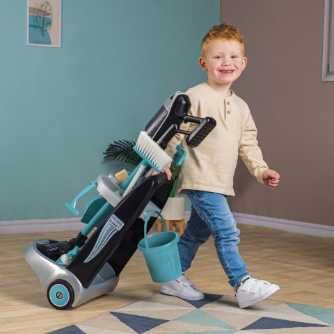 SMOBY Wózek do sprzątania z odkurzaczem Rowenta z dźwiękiem + 10 akcesoriów SMOBY Wózek do sprzątania z odkurzaczem Rowenta z dźwiękiem + 10 akcesoriów