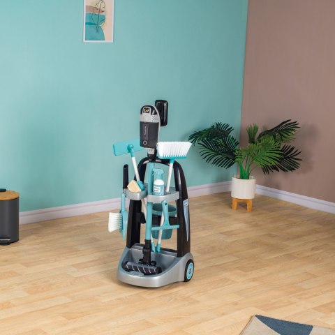 SMOBY Wózek do sprzątania z odkurzaczem Rowenta z dźwiękiem + 10 akcesoriów SMOBY Wózek do sprzątania z odkurzaczem Rowenta z dźwiękiem + 10 akcesoriów