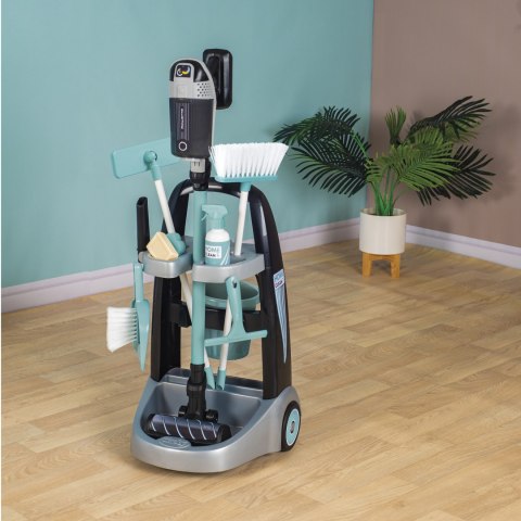 SMOBY Wózek do sprzątania z odkurzaczem Rowenta z dźwiękiem + 10 akcesoriów SMOBY Wózek do sprzątania z odkurzaczem Rowenta z dźwiękiem + 10 akcesoriów