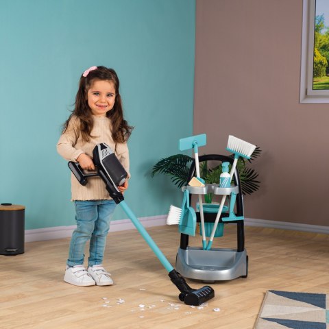 SMOBY Wózek do sprzątania z odkurzaczem Rowenta z dźwiękiem + 10 akcesoriów SMOBY Wózek do sprzątania z odkurzaczem Rowenta z dźwiękiem + 10 akcesoriów
