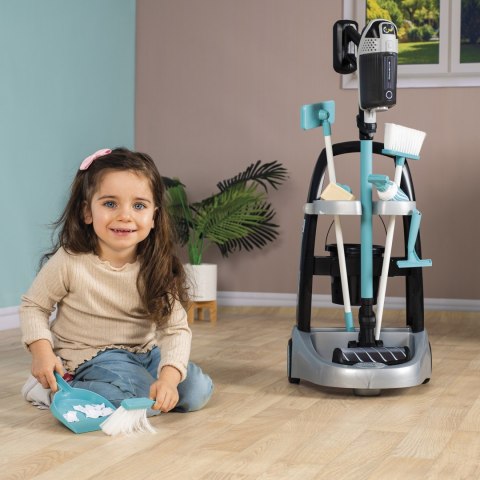 SMOBY Wózek do sprzątania z odkurzaczem Rowenta z dźwiękiem + 10 akcesoriów SMOBY Wózek do sprzątania z odkurzaczem Rowenta z dźwiękiem + 10 akcesoriów