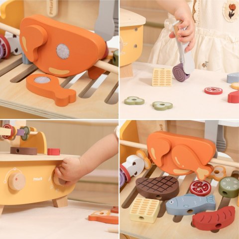 VIGA Drewniany Zestaw do Grillowania BBQ Grill