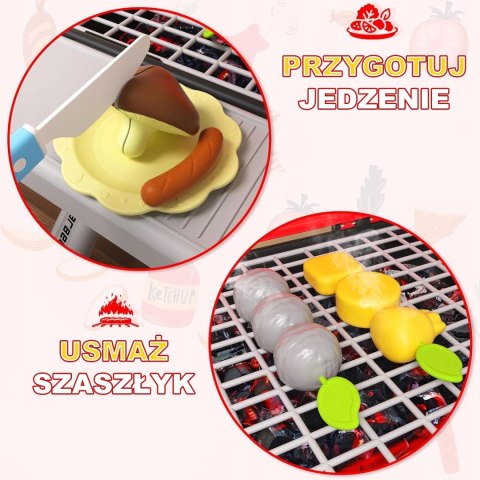 WOOPIE Grill Barbecue Kuchnia Ogrodowa Interaktywna Para LED Zestaw XL 41 el.