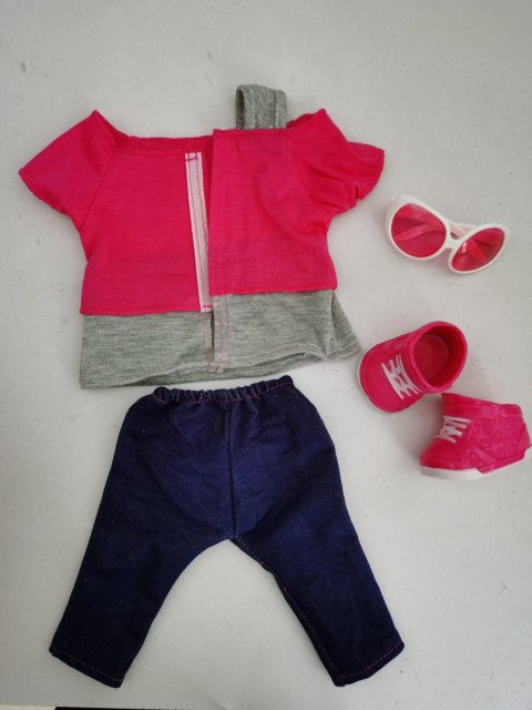 WOOPIE Modne Ubranko dla Lalki LOVE Okulary Buciki 43-46 cm WOOPIE Modne Ubranko dla Lalki LOVE Okulary Buciki 43-46 cm