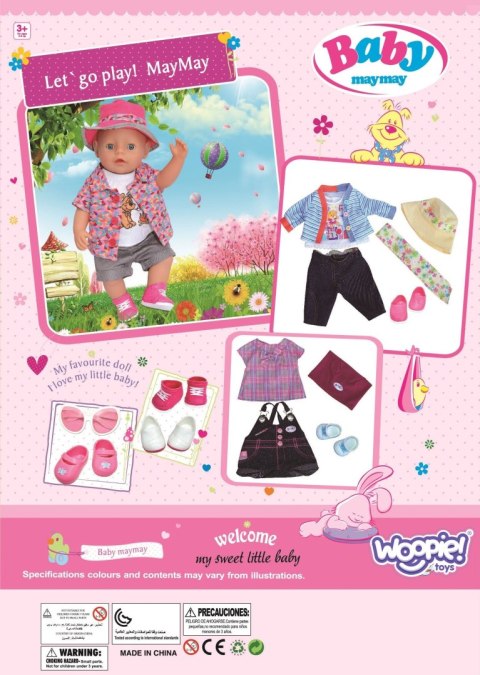 WOOPIE ROYAL Kolorowe Ubranko dla Lalki Piesek Kurteczka Czapeczka 43-46 cm WOOPIE ROYAL Kolorowe Ubranko dla Lalki Piesek Kurteczka Czapeczka 43-46 cm