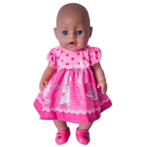 WOOPIE ROYAL Ubranko dla Lalki Różowa Sukienka Króliczek 43-46 cm WOOPIE ROYAL Ubranko dla Lalki Różowa Sukienka Króliczek 43-46 cm