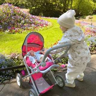 WOOPIE ROYAL Wózek dla Lalek 4w1 Nosidełko Regulacja