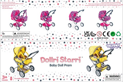 WOOPIE ROYAL Wózek dla Lalek Głęboki Regulowana Rączka WOOPIE ROYAL Wózek dla Lalek Głęboki Regulowana Rączka