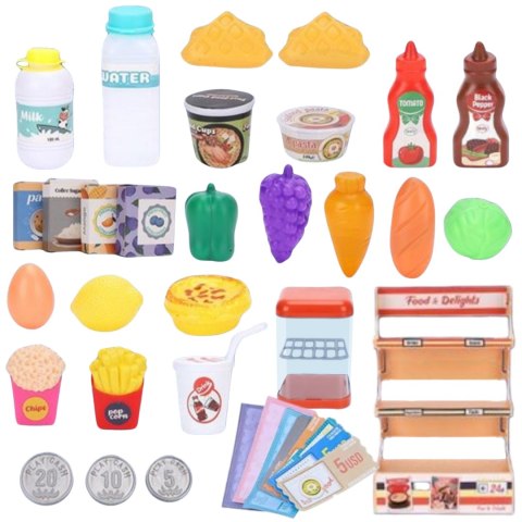 WOOPIE Sklep Supermarket Kasa Fiskalna 42 el. WOOPIE Sklep Supermarket Kasa Fiskalna 42 el.