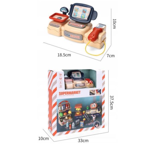 WOOPIE Sklep Supermarket Kasa Fiskalna 42 el. WOOPIE Sklep Supermarket Kasa Fiskalna 42 el.