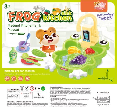 WOOPIE Zlewozmywak Żabka Kuchnia na Baterie Funkcja Wody 14 el.