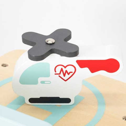 VIGA Drewniany Szpital Z Karetką Winda Zestaw 15 el