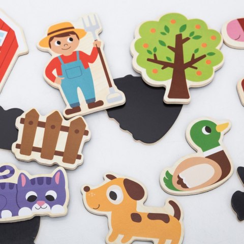 VIGA Magnetyczni Przyjaciele z Farmy 20 szt. Magnesów - Kreatywna Zabawa z Wiejskimi Zwierzątkami