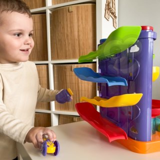 WOOPIE BABY Tor Kulkowy Kulodrom 3w1 Wbijak z Młoteczkiem Zjeżdżalnia dla Samochodzików