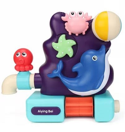 WOOPIE BABY Zabawka do Kąpieli Kranik Fontanna Przelewowa Wodospad Delfinek