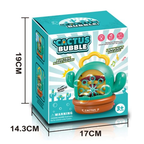 WOOPIE Interaktywny Kaktus Maszyna do Baniek Mydlanych