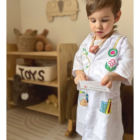 WOOPIE Strój Fartuch Lekarza Doktora Ubranko dla Dzieci do ok. 120 cm WOOPIE Strój Fartuch Lekarza Doktora Ubranko dla Dzieci do ok. 120 cm