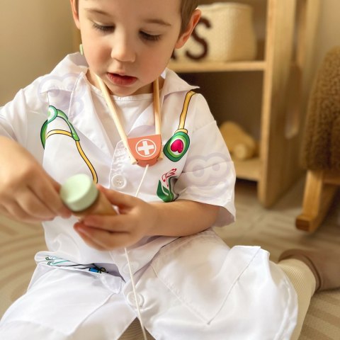 WOOPIE Strój Fartuch Lekarza Doktora Ubranko dla Dzieci do ok. 120 cm WOOPIE Strój Fartuch Lekarza Doktora Ubranko dla Dzieci do ok. 120 cm