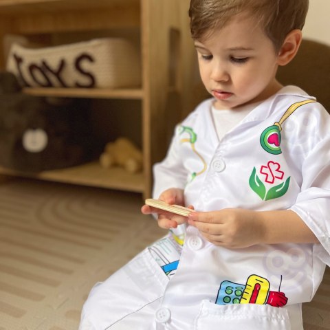 WOOPIE Strój Fartuch Lekarza Doktora Ubranko dla Dzieci do ok. 120 cm WOOPIE Strój Fartuch Lekarza Doktora Ubranko dla Dzieci do ok. 120 cm