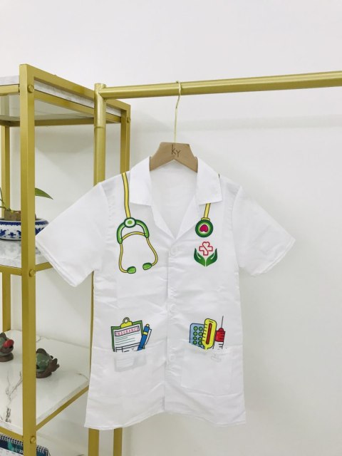 WOOPIE Strój Fartuch Lekarza Doktora Ubranko dla Dzieci do ok. 120 cm WOOPIE Strój Fartuch Lekarza Doktora Ubranko dla Dzieci do ok. 120 cm