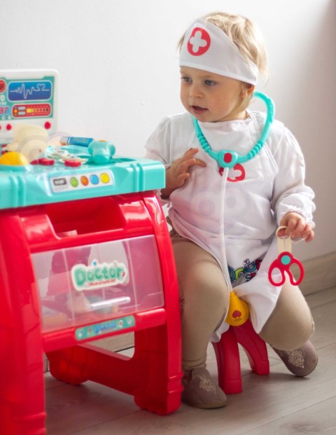 WOOPIE Strój Pielęgniarki Kitel Fartuszek z Czepkiem Pielęgniarki