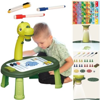 WOOPIE Tablica do Rysowania Projektor Dinozaur 24 Wzory + 2 Gry
