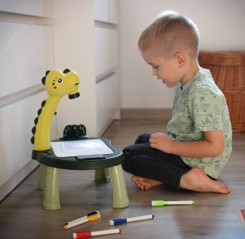 WOOPIE Tablica do Rysowania Projektor Dinozaur 24 Wzory + 2 Gry