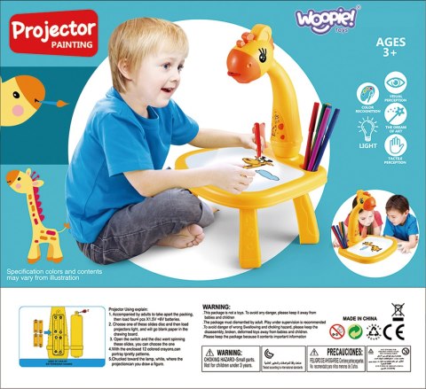 WOOPIE Tablica do Rysowania Projektor Żyrafa + Flamastry