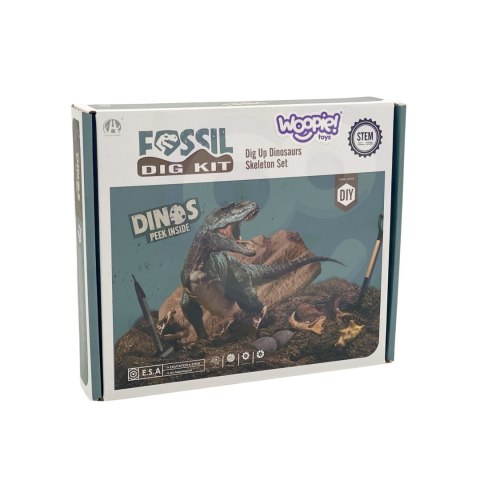 WOOPIE Wykopaliska Dinozaurów 6 Losowych Figurek Szkieletów Dinozaurów