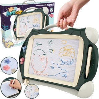 WOOPIE Znikopis Tablica Magnetyczna Kolorowa + 2 Stempelki Zielony