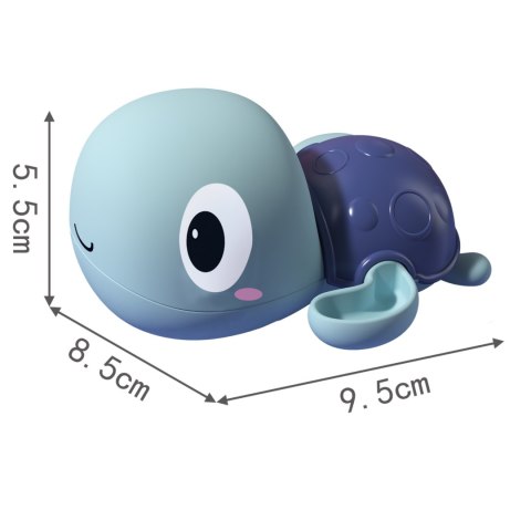 Woopie Żółw Żółwik Pływający Nakręcany Zabawka Do Kąpieli Niebieski