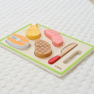 VIGA Zestaw do Krojenia Mięsa - Realistyczna Zabawa w Kuchnię