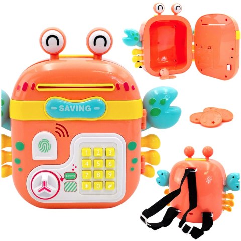 WOOPIE Interaktywny Sejf Kasa Sklepowa Plecak z Klawiaturą 4w1 Monety WOOPIE Interaktywny Sejf Kasa Sklepowa Plecak z Klawiaturą 4w1 Monety