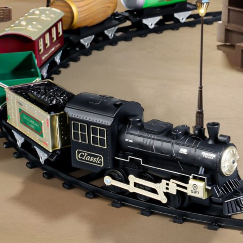 WOOPIE Klasyczny Pociąg Parowy Lokomotywa Tor XXL