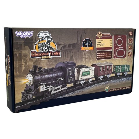 WOOPIE Klasyczny Pociąg Parowy Lokomotywa Tor XXL