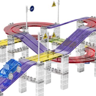 WOOPIE Magnetyczny Tor Samochodowy Wyścigowy + Autko 76 el.