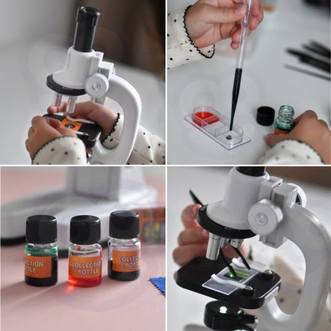 WOOPIE Mikroskop Cyfrowy LED Przybliżenie do 1200x Zestaw XXL z Adapterem do Smartfona