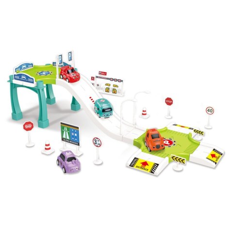 WOOPIE Tor Parking Garaż Samochodowy Zestaw Stacja Paliw Znaki Drogowe + 3 Auta WOOPIE Tor Parking Garaż Samochodowy Zestaw Stacja Paliw Znaki Drogowe + 3 Auta