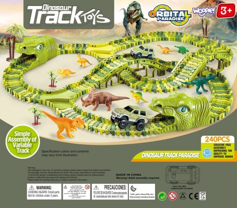 WOOPIE Tor Samochodowy XXL Dinozaury 240 el.