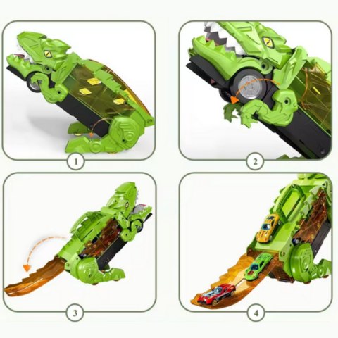 WOOPIE Zestaw Pojazdów Tor Dinozaur Pożeracz 13el.