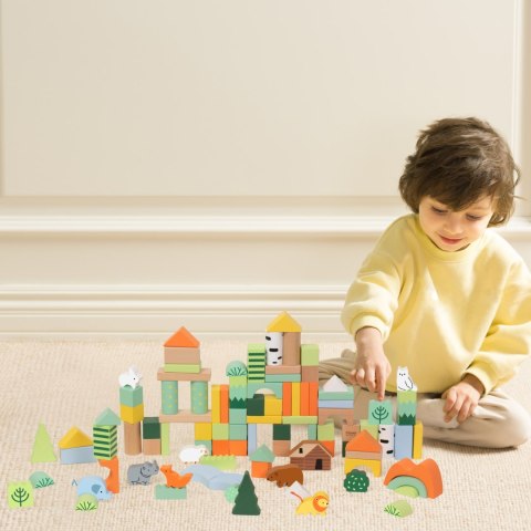 CLASSIC WORLD Zestaw Drewnianych Klocków Leśny Świat 100 el. CLASSIC WORLD Zestaw Drewnianych Klocków Leśny Świat 100 el.