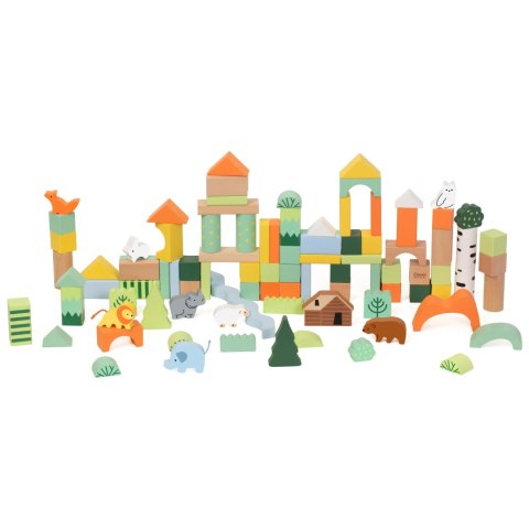 CLASSIC WORLD Zestaw Drewnianych Klocków Leśny Świat 100 el. CLASSIC WORLD Zestaw Drewnianych Klocków Leśny Świat 100 el.